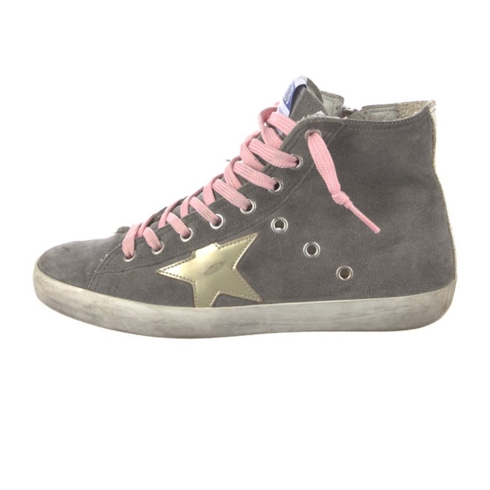 Golden Goose Suede Graphic Print Sneakers, size 39